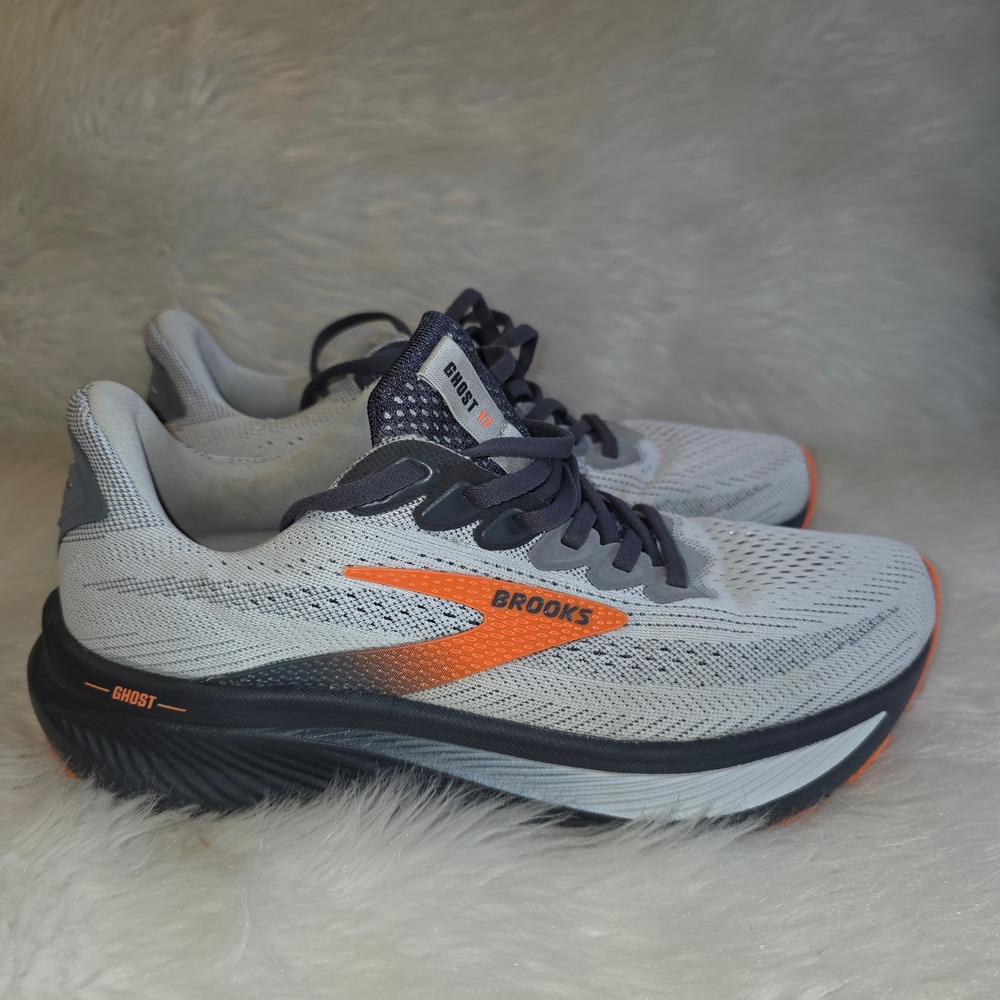 Brooks Ghost 17 Men's 7 D Women's 8.5 Wide Gray Orange 1104421D048